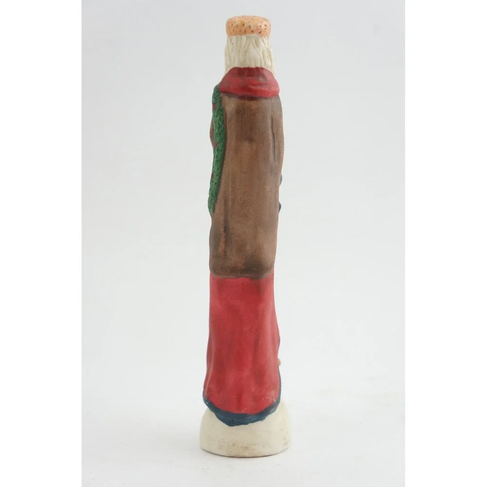 Vintage Slim Pencil Santa Claus Figurine‎ 1927 Red Robe Lantern Teddy Bear Good